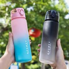 1 Stück 500ml/650ml/1000ml Plastik Farbverlauf Trinkbecher, Outdoor Sport Trinkbecher, Direktes Trinken Becher, auslaufsicher und praktisch zu tragen, geeignet für Fitness Gym und Outdoor Wandern