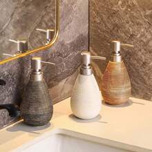 Vintage Creative Bathroom Shower Gel Dispensing Pump Bottle, Luxury Refillable Lotion Soap Container, Japanese-Style Ceramic Hand Wash Dispenser, Large Capacity Travel-Friendly Design For Kitchen Sink & Bathroom, Multi-Color Options Back To School - Vintage - View 2