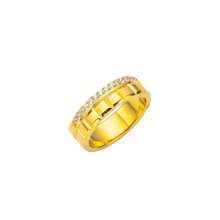 1pc Minimalist Rhombus Gear Shaped Stainless Steel & Zirconia Women Ring, Suitable For Daily Wear And Gift