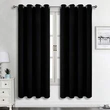 1 件或 2 件遮光窗帘，顶部环眼，卧室/客厅/阳台门隔热短窗帘，流行隐私窗帘，多种尺寸的简约遮光窗帘，秋季装饰，秋季装饰，房间装饰