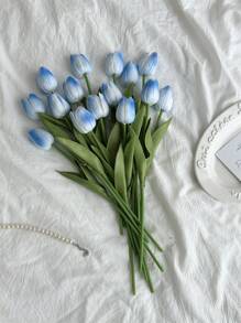3pcs Artificial Tulip Flowers Decor For Home, Living Room, Bedroom Accents