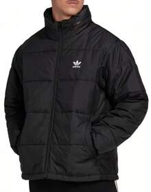 FURTHER REDUCED PRICE FROM £84.95 NOW ONLY £64.95 Men's Adidas Originals Padded Jacket FREE UK DELIVERY Winter Padded Jacket Stand Up Collar Full Zip Front Zip Pockets Inner Chest Pocket With Zip Elastic Cuffs - Black - View 1