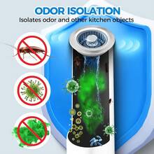 Colador de drenaje de fregadero de cocina 3 en 1 y tapón de fregadero, piezas de instalación de enchufe de acero inoxidable y fregadero con cesta antiobstrucción, se adapta al orificio de drenaje de - pago - Ver 2