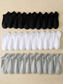 10/20/30/40 Pairs Summer Solid Color Soft Lightweight Low Top Casual Breathable Invisible Low Vamp Socks Slouchy