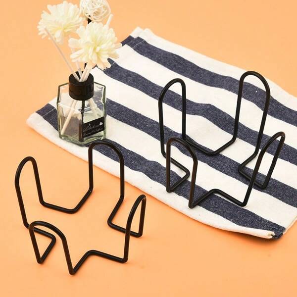 1 pieza Soporte para posavasos de 4.3 pulgadas (aproximadamente 11.9 cm) de metal negro, apto para posavasos redondos y cuadrados, ideal para 4 a 9 posavasos