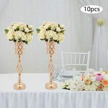 YUNRUX Wedding Flower Stand, 10Pcs Flower Vases For Centerpieces, Wedding Decoration For Tables Summer Birthday Gifts Beach Back To School School Supplies Room Decor - 10Pcs - Übersicht 5