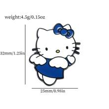 Sanrio Sanrio 1 buc Hello Kitty Anime Desene Animate Drăguț și Ciudat Broșă Insignă Metalică Accesoriu de Îmbrăcăminte Accesoriu Rucsac Potrivit pentru Purtare Zilnică și Cadouri pentru Prieteni. Accesorii de Birou Școlar Tricouri Jachetă Bijuterii Crăciun Halloween