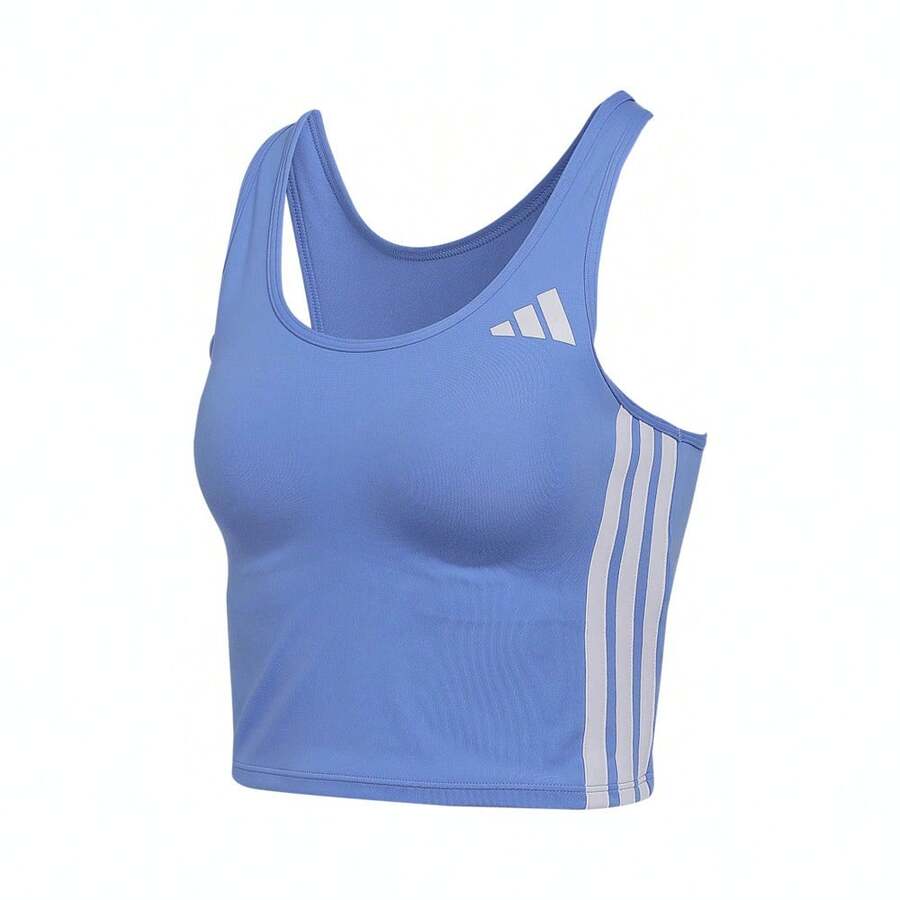 Adidas 女士 Dily Bra Tank 3S 运动文胸背心 KC4737 - 藍色 - 查看 1