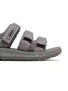 CAMEL CROWN Men's Sandals, Summer Non-Slip Soft Bottom Beach Shoes, Hook And Loop Closure - Charcoal Grey - View 4