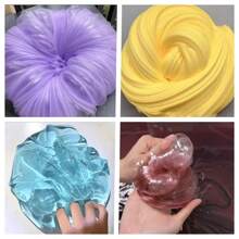 Favor de fiesta para alivio de estrés, lodo de cristal esponjoso y elástico de colores, juguete de alivio de estrés, pequeño regalo - elástico, no pegajoso, limpio, alivio de estrés y seguro - recompensas de clase, suministros para fiestas