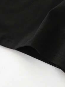 Women's Christmas 'DRINK UP GRINCHES' Graphic-Shirt - Festive Style Cocktail Design, Soft Stretch Crew Neck Short Sleeve, Machine Washable Casual Top, Suitable For All Seasons, Comfortable Fit Shirt - Black - View 7