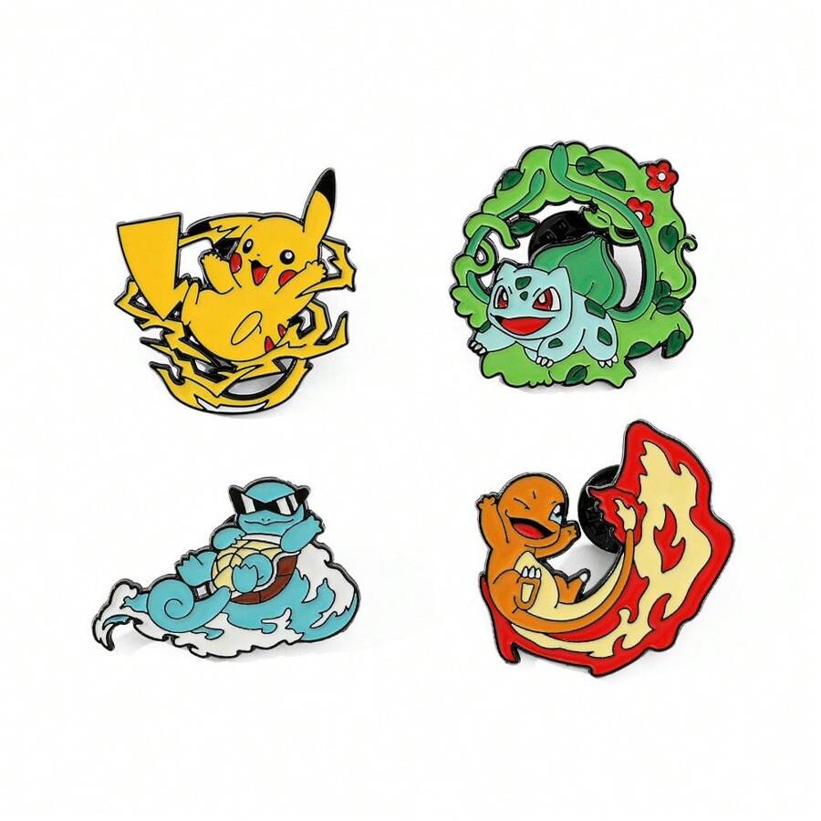 pokemon 1 Stück Pokemon Pikachu Charizard witzige Cartoon kreative Brosche Metall Abzeichen Kleidung Accessoire Tasche Accessoire, geeignet für den täglichen Gebrauch und als Geschenk für Freunde.