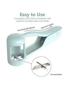 Tomato Slicer, Grape Cutter Tool, Cherry Salad Chopper, Kitchen Gadget, Quick Slice Fruit Cutter, Grape Slicer, Fruit Divider, Cherry Tomato Separator, Grape Slicer, Strawberry Slicer - Multicolor - View 4