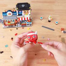 Mini Particle Building Blocks, Foldable Japanese Street Scene Assembly Ornaments, Multiple Colors To Choose From, 3D Stereo Puzzle, Desk Decoration, Adult Holiday Gifts For Men And Women Christmas Halloween Thanksgiving Gifts