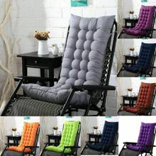1 pieza Cojín reclinable acolchado y grueso, cojín grueso para silla mecedora de doble cara, cojín para silla plegable para descanso, cubierta superior fija, relleno esponjoso de algodón de perla de alta calidad para silla reclinable de gravedad cero
