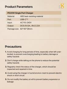 D8 1 Pc 20W PD Fast Charging, USB-C Cord Phone Charger , Compatible With I Phone 16/15, 15 Plus, 15 Pro, 15 Pro Max, IPad, IPad Pro 12.9 Gen 5/4/3,Galaxy S23 Ultra/S23/S23+/S22/S22 S21 S20 Ultra/S22+/S21+/ Ultra/S20/S20+20W S Amsung Fast Charging USB C Adapter Compatible With Ipad Pro Christmas Gift USB C Charger For I Phone 15 Suitable For Travel, Office, Dorm, And Home