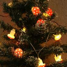 1.5/3/10米-10/20/80颗LED灯串 | 蘑菇造型串灯，适合女孩卧室、室内外、婚礼、儿童房、派对、露台、围栏装饰 | 圣诞节蘑菇灯 | 卧室、室内外、婚礼、儿童房、派对、露台、围栏装饰（USB供电）圣诞装饰家居圣诞礼物圣诞装饰