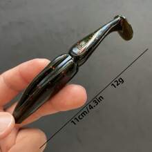 10pcs T-Tail Soft Plastic Fishing Lures 4.3in Versatile For Jig Head, Texas & Free Rigs High-Action Bait For Largemouth Bass, Northern Pike