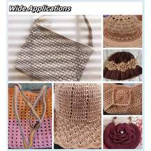 2.5mm X 218yards Flat Polyester Ribbon Yarn For Knitting & Crochet, Polypropylene Tassel Cord For Sun Hats, Bags, Wallets, Shoes, Mats, DIY Crafts, Decoration Projects - Multicolor - View 8