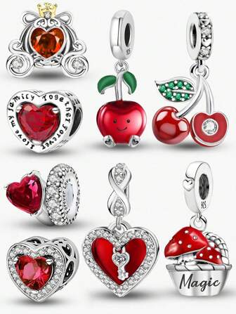 1Pc Fashionable Bear Hugs Love Beads For Women Bracelets Bangles DIY Jewelry Making And Daily Outfit Matching Jewelry Decoration For Girls