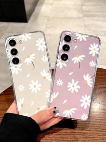 白色碎花软壳手机壳（1个装），兼容、荣耀、红米、三星Galaxy A04e/12/A13/A14/A34/A50/A52/A53/A54/S21/S22/S23/S24/S25/S25 Ultra、6A/7A/8A、12T/13T，国际版，非国内版 - 無色 - 查看 2