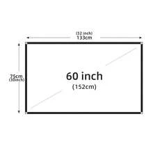 GAINVANE 60-150 英寸可折叠投影幕布，双面室内/室外投影幕布，防皱，便携式 4K 16:9 投影幕布，适用于家庭影院、派对、办公室