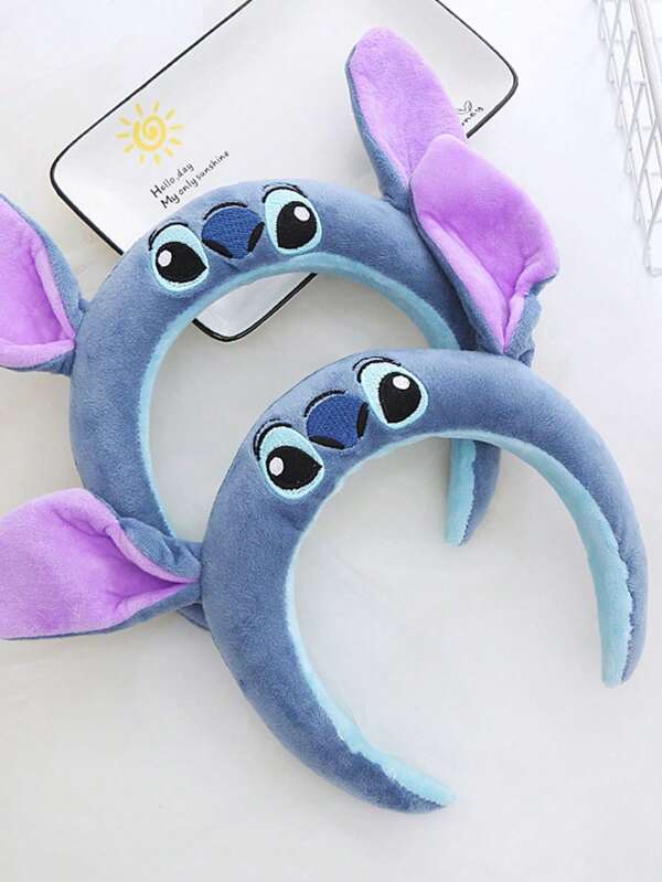 Disney Stitch Headband Cute Stitch & Lilo Headband For Face Wash Spa Makeup Hairband Kawaii Sweet Non Slip Hair Decorate Accessories Spider Man Frozen (Some Parts May Be Random