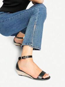Women's Ingrid Ankle Strap Low Wedge Sandals - Apricot - View 10