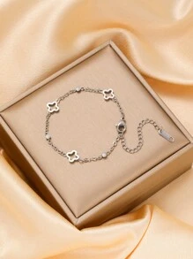 Vintage Bracelet & Bangle Sets, Suitable For Women's Daily Wear, Clover Design Gifts, Multiple Styles Of Clover Charms To Choose From