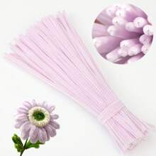 200 piezas de limpiapipas en colores lila claro, lavanda, morado oscuro, rojo, verde nieve, color jade púrpura y color orquídea púrpura. Manualidades y limpieza de limpiapipas de Navidad, suministros de artesanía y decoración de artes y manualidades.