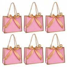 6 Peças - Sacolas Personalizadas com Nome para Damas de Honra, Sacolas de Festa de Casamento, Sacolas para Dia das Mães, Sacolas de Presente para Dia dos Namorados, Sacolas de Papel de Presente para Festas, Bolsas de Lembrança