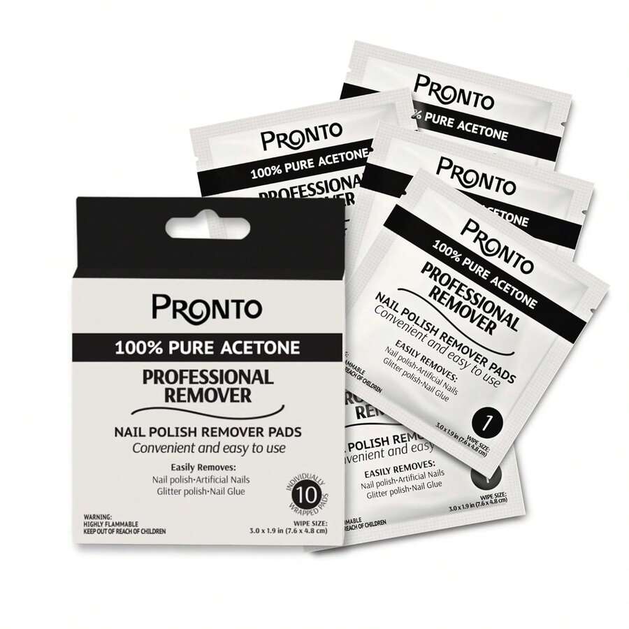 Pronto 100% Acetone Gel Nail Polish Remover - Gel Polish Remover For Nails | Acetone Nail Polish Remover For Nails For Removal Of Glue, Gel, Acrylic &Amp; Dip | Gel Polish Remover, 8 Fl Oz - 10 件 - 查看 1