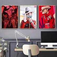 1pc/3PCS Wall Arts Posters Optional Frame Pop Singer Posters Suitable For Residential And Dormitory Walls, Living Room And Bar Decoration, Dining Room Or Bathroom, Room Decoration, High-Quality, Indoor/Outdoor Canvas Art
