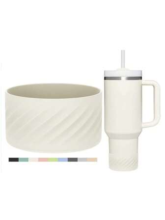 2 件 Affute 保护硅胶套，适用于 Quenche H2.0 40 盎司、IceFlow Flip 20 盎司、30 盎司和 Hydroflask 12-24 盎司，防滑瓶底套杯配件