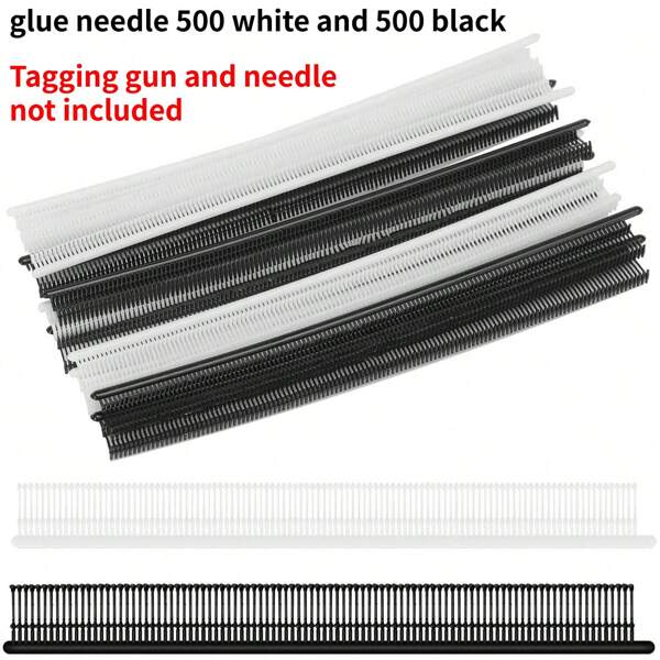 Quick Clothing Fixer,Consulbefor Sewing Machine,Quilt Tacking Gun,Micro Stitch Gun,Mini Stitch Hemming Gun For Clothes,Micro Tagging Stitch Tool For Clothing(( Glue Needles 500 White And 500 Black)