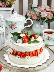 White Round Cake Boards, Sturdy Cake Board Base, Grease Proof Cake Plate For Wedding, Birthday Party And Holiday, Ideal For Professional Cake Decorating And Presentation - Multicolor - View 2
