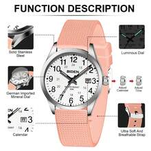 BIDEN 1pc Fashionable Women's/Men's Watch, Neutral Casual Quartz Watch, 30M Waterproof, Female Nurse/Doctor/Medical Special Time, Night Light Easy To Read Dial Watch+Free Box - Pink - View 8