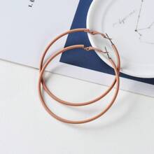 Brincos Argola Grandes Roxos, Moda Cotidiana de Rua para Mulheres