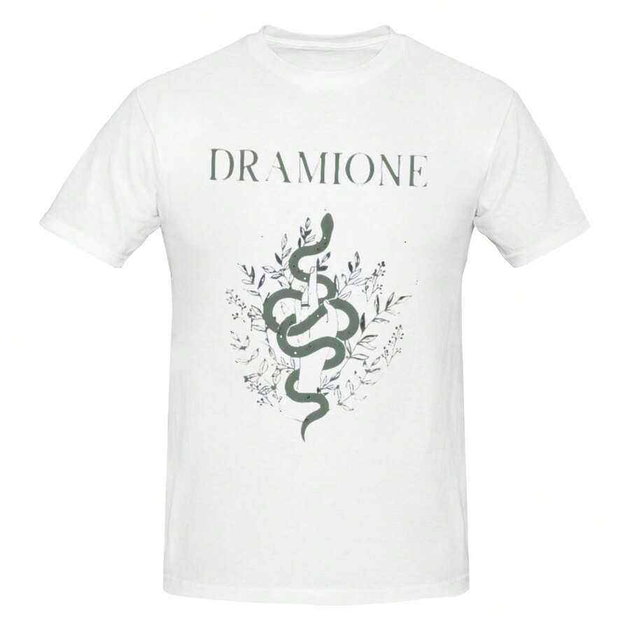Dramione Shirt Book Fandom Merch Draco Fanfiction Gift Her Enemies To Lovers Romantasy Fanfic Dracotok Romance Dramione MerchAesthetic Y1249K Style Summer Top, Loose Fitting T-Shirt For Outdoor, Home, Work Or Street Leisure, Soft And Durable Pure Cotton Fabric, Retro And Soft Design, I Gift For , Fashionable And Comfortable Shirt For Travel, Festivals Or Weekends - 白色 - 查看 1