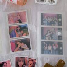 Álbum de fotos transparente de alta capacidad de 3 pulgadas para 120/240 tarjetas, álbum de bolsillo para fotos instantáneas, álbum para memorabilia de estrellas/celebridades, álbum de almacenamiento de tarjetas/entradas/postales, adecuado como tarjetero diario/de negocios para hombres y mujeres, regalo y uso personal