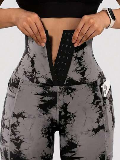 Leggings deportivos informales de cintura alta con botones y bolsillos para mujer, para entrenamiento, running y fitness, mallas elásticas ajustadas para yoga primavera/verano.