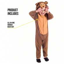 Morph Costumes Adorable Kids Bear Costume - Fun Shack Toddler Fancy Dress Outfit For Halloween, Parties & Imaginative Play - Cute Teddy Bear Suit - Brown - View 4