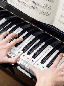 1 pièce Stickers de clavier de piano pour 88/76/61/49/44/36 touches, Gros stickers de lettres colorées et audacieux pour piano, Stickers de notes de clavier de piano transparents et amovibles, Petit piano, Tambours, Claviers de piano, Piano, Clavier de piano, Clavier