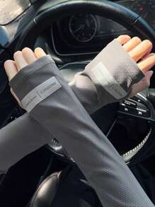 1pair Women's Ice Silk Sun Protection Gloves | Long Cooling UV-Blocking Gloves, Breathable & Stretchy For Outdoor Sports, Driving & Daily Wear – Available In Multiple Colors