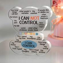 1 Piece Bear-Shaped Acrylic Self-Control Reminder Table Decoration, Age 14 And Above, Inspirational Quotes, No Electricity Or Feathers Required-Motivational Transparent Decorative Gift For Family And Friends - Multicolor - View 6