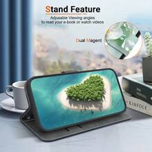 Funda de teléfono con estuche para tarjetas de piel sintética con tapa magnética con patrón de magnolia para Galaxy A12 A13 A14 A15 A16 A03 Core A04E A05s A06 A21S A22 5g A20e A23 4G A25 A26 A31 A32 5G A33 A34 A35 A36 A40 A40 A41 A50 A51 A52s A53 A54 A55 A56 A70 A71 4G - Multicolor - Ver 8