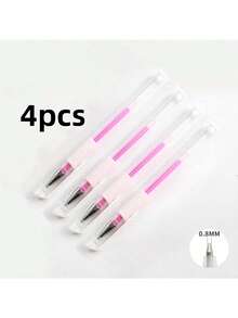 2支/4支装白色眉毛微雕定位笔，皮肤标记笔，眉毛永久化妆定位标记工具 - 彩色 - 查看 12