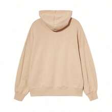 Puma 女款春秋连帽卫衣，宽松休闲长袖套头针织上衣 - 沙漠黃 - 查看 2