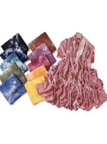 1 Piece Fashion Style Women Scarf Wrap Leaf Bronzing Shawls Headband Fantastic Crinkle Viscose Hijab