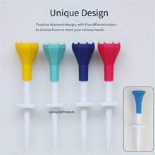 Golf Ball Tee With Adjustable Diamond Shaped Design, Zero Resistance Golf Accessory